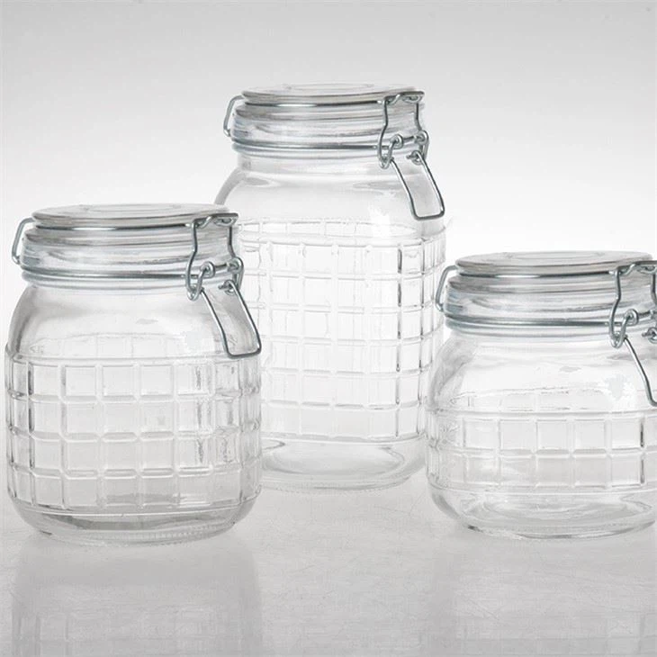 3 Airtight Glass CandyJars With Lids