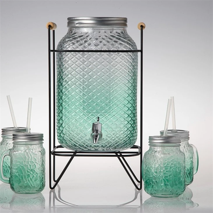 3l Glass Beverage Dispenser With Stand