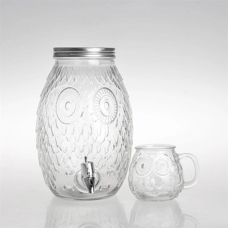 Round Glass Beverage Dispenser